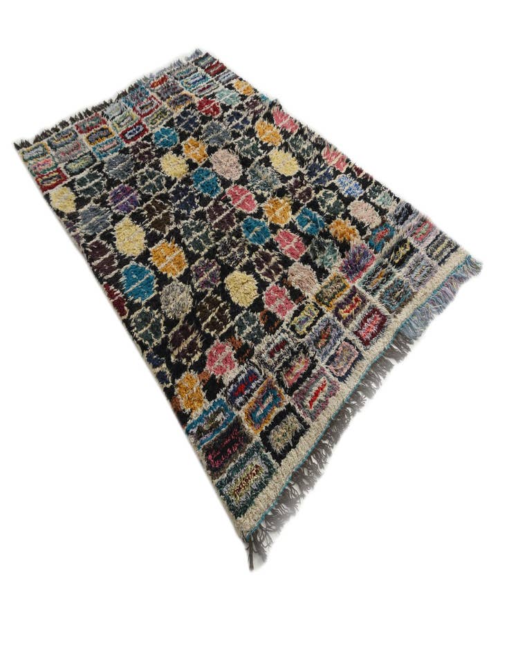 Detail image of  5' 5 x 7' 10  Hand Knotted Moroccan Wool Rug