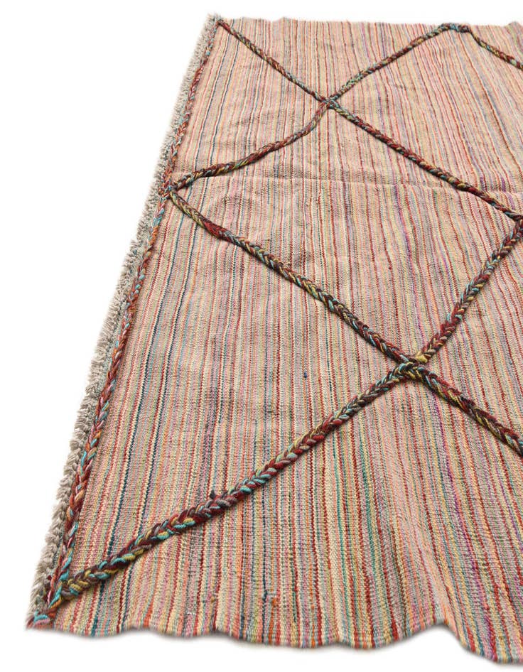 Detail image of  4' 9 x 6' 4  Hand Knotted Moroccan Wool Rug