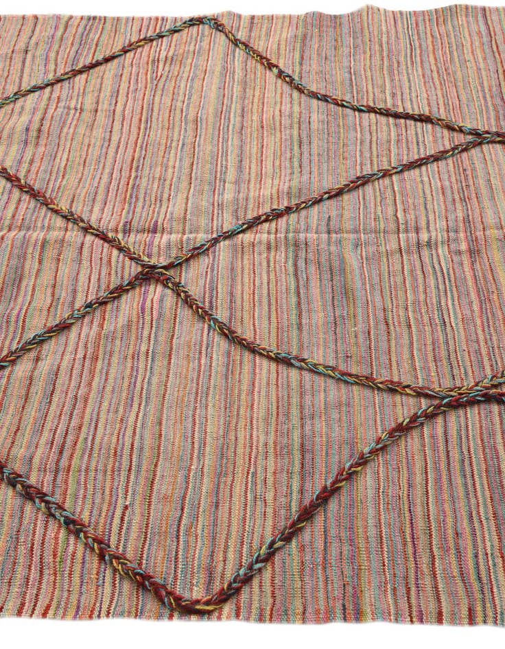 Detail image of  4' 9 x 6' 4  Hand Knotted Moroccan Wool Rug