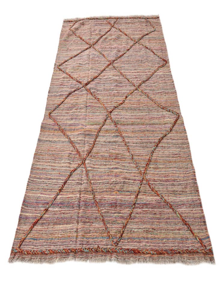 Detail image of  5' 4 x 7' 7  Hand Knotted Moroccan Wool Rug