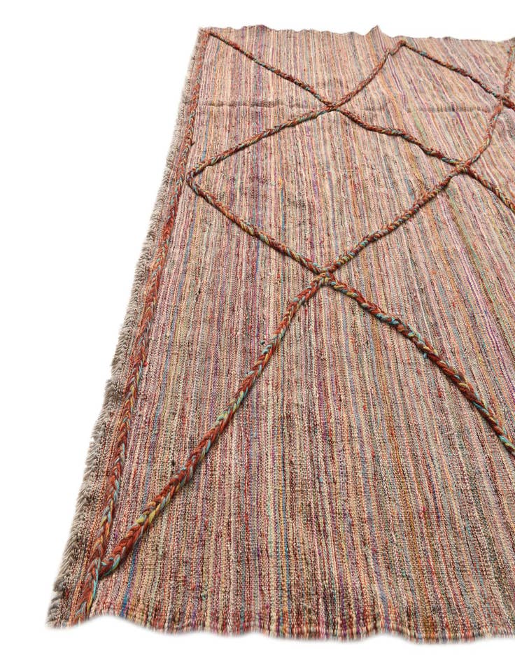 Detail image of  5' 4 x 7' 7  Hand Knotted Moroccan Wool Rug