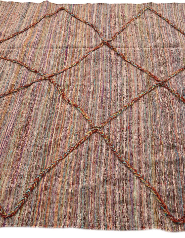 Detail image of  5' 4 x 7' 7  Hand Knotted Moroccan Wool Rug