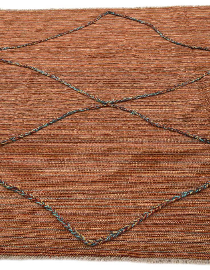 Detail image of  5' 4 x 8' 9  Hand Knotted Moroccan Wool Rug