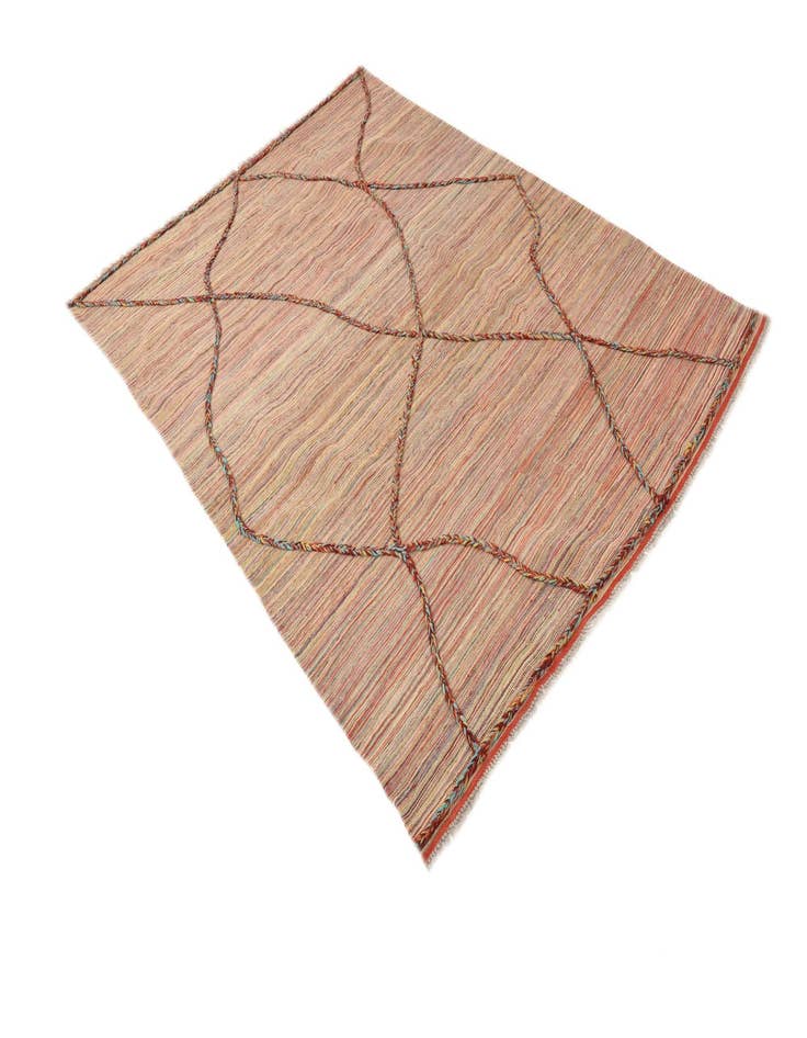 Detail image of  5' 6 x 7' 4  Hand Knotted Moroccan Wool Rug