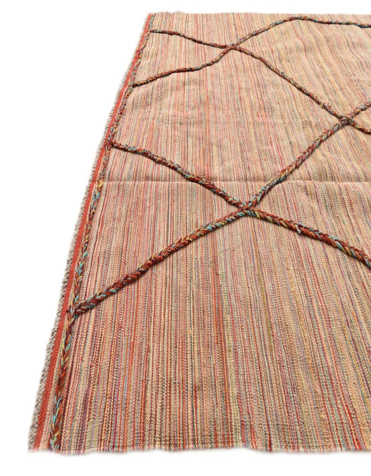 Detail image of  5' 6 x 7' 4  Hand Knotted Moroccan Wool Rug