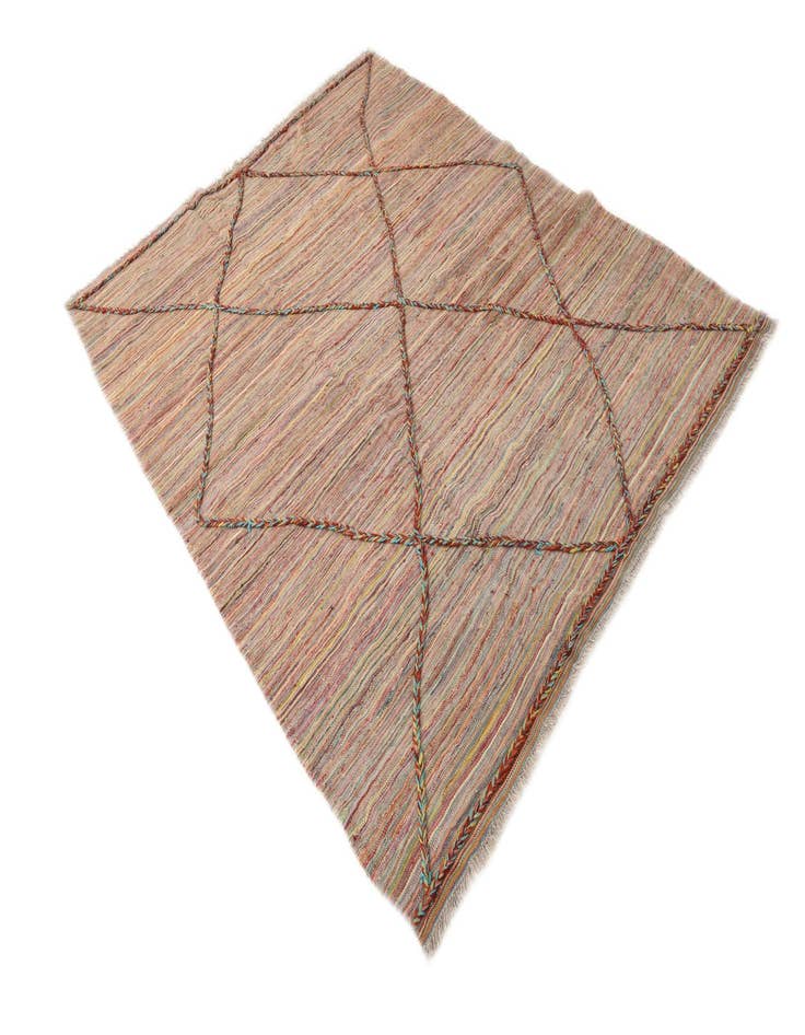 Detail image of  5' 9 x 7' 6  Hand Knotted Moroccan Wool Rug