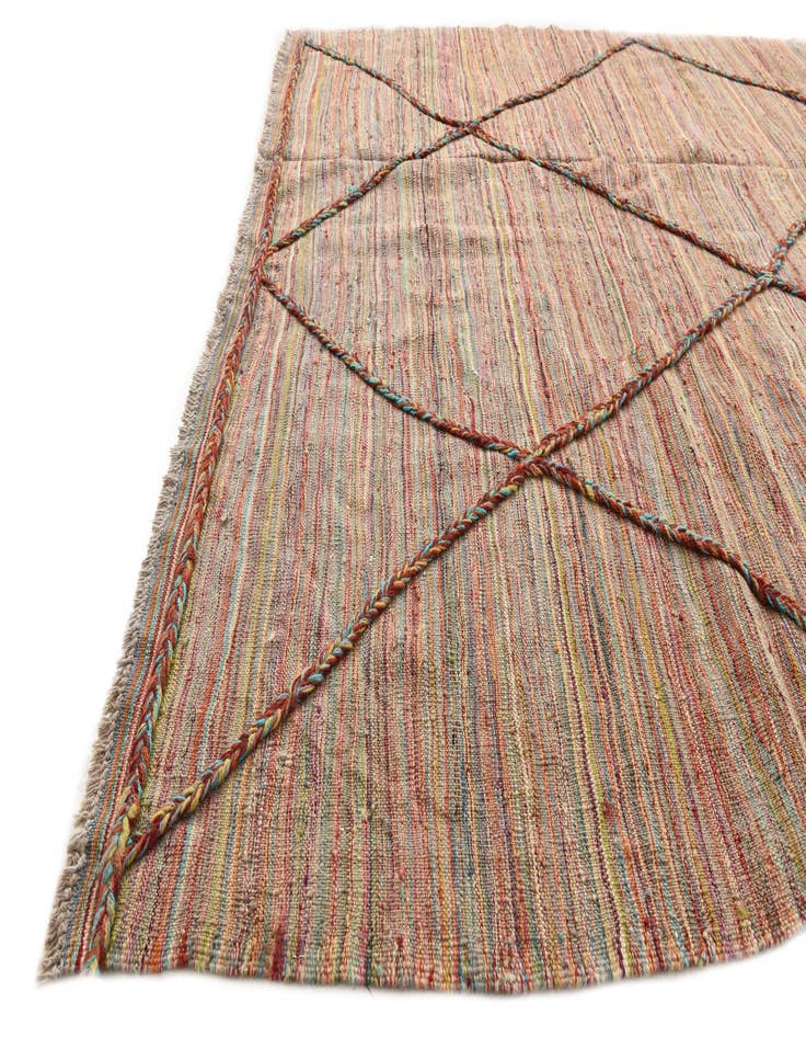 Detail image of  5' 9 x 7' 6  Hand Knotted Moroccan Wool Rug