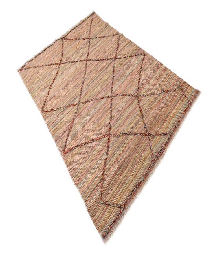 Detail image of  5' 5 x 7' 8  Hand Knotted Moroccan Wool Rug