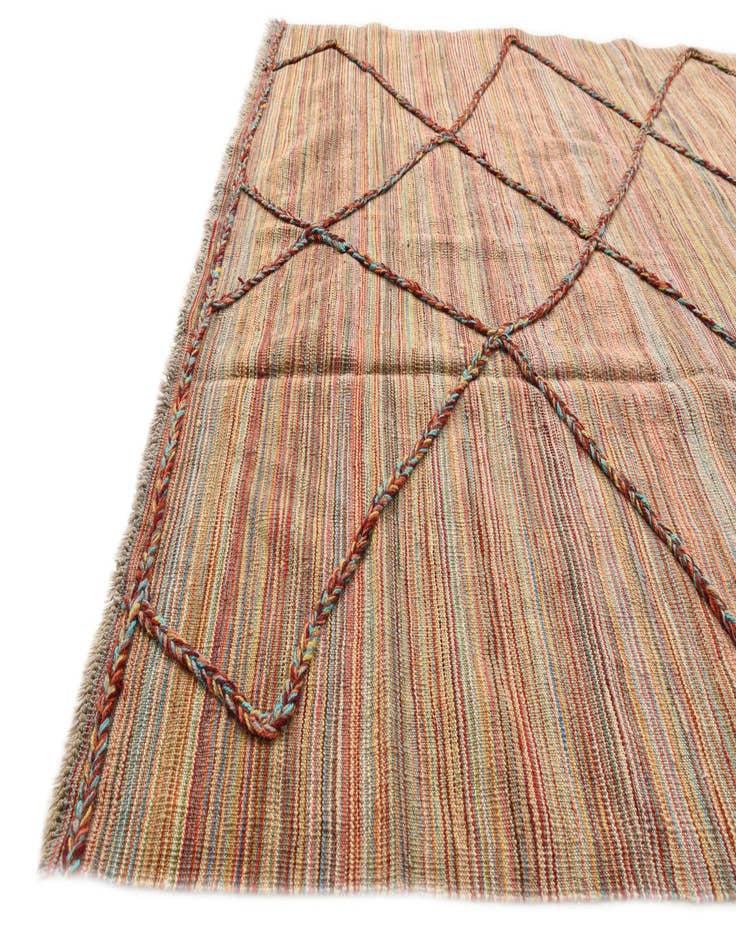 Detail image of  5' 5 x 7' 8  Hand Knotted Moroccan Wool Rug