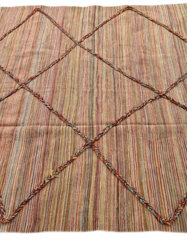 Detail image of  5' 5 x 7' 8  Hand Knotted Moroccan Wool Rug