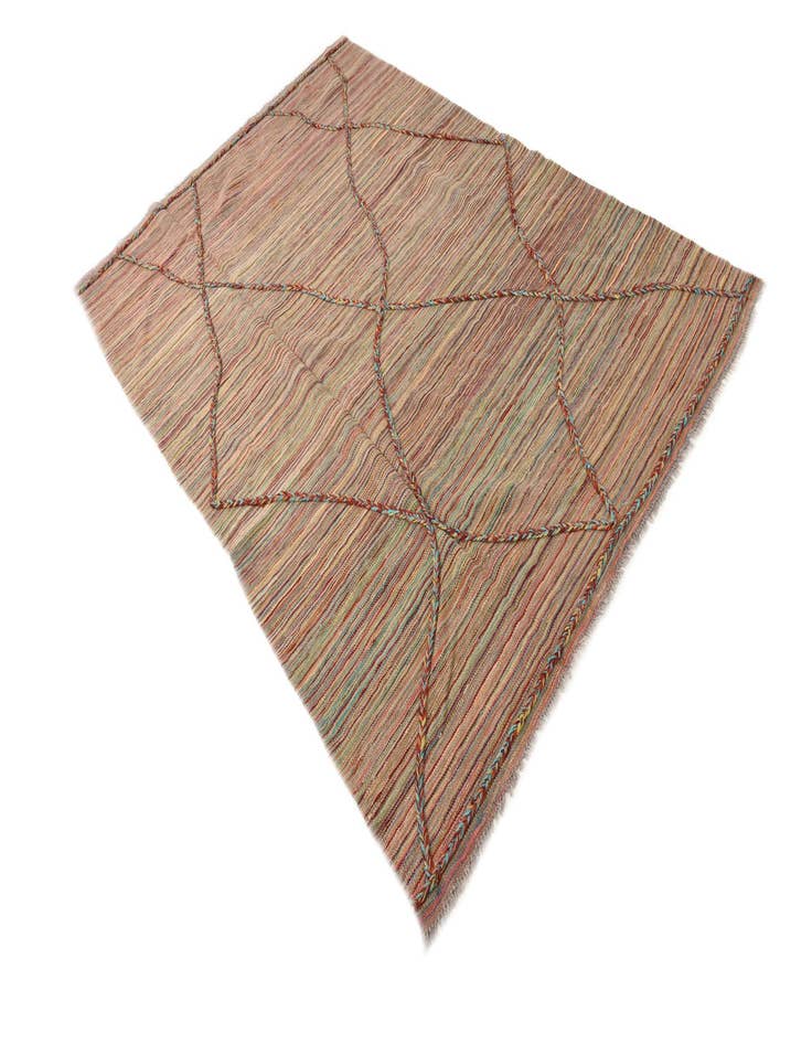 Detail image of  5' 4 x 7' 7  Hand Knotted Moroccan Wool Rug