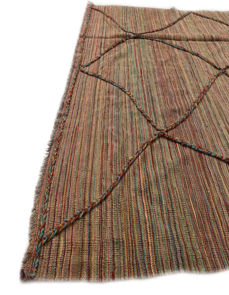 Detail image of  5' 4 x 7' 7  Hand Knotted Moroccan Wool Rug