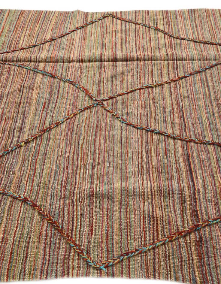 Detail image of  5' 4 x 7' 7  Hand Knotted Moroccan Wool Rug