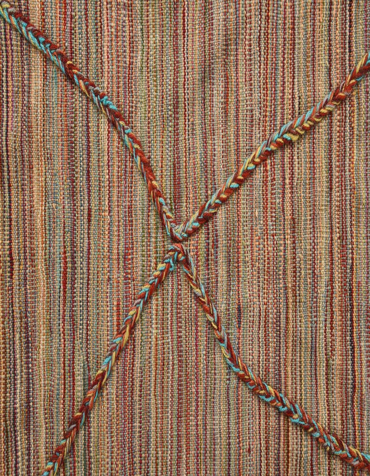 Detail image of  5' 4 x 7' 7  Hand Knotted Moroccan Wool Rug