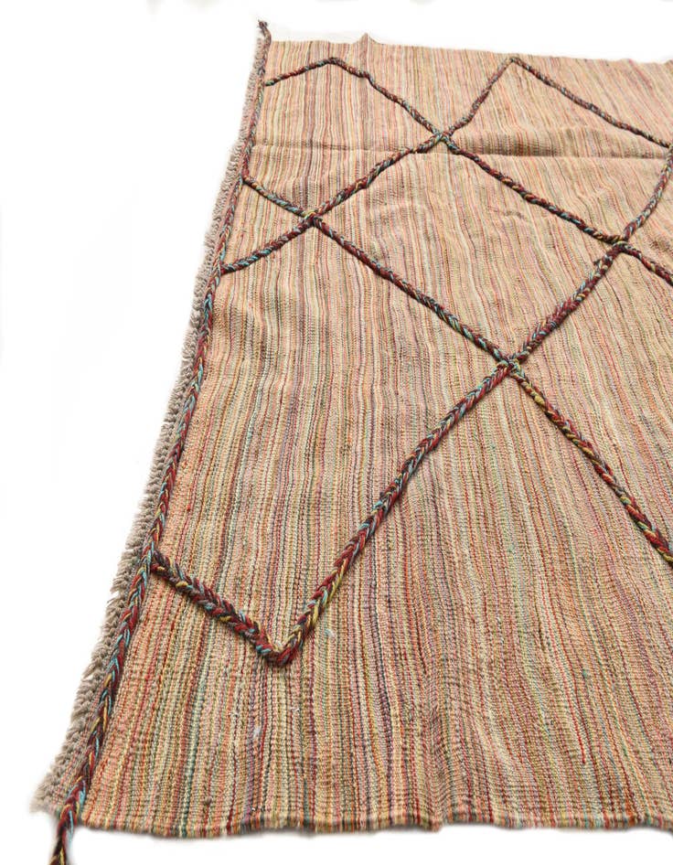 Detail image of  5' 6 x 7' 8  Hand Knotted Moroccan Wool Rug