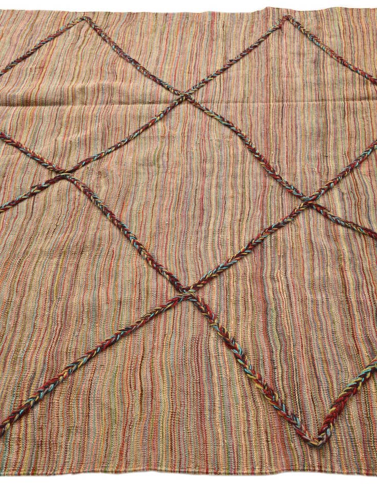 Detail image of  5' 6 x 7' 8  Hand Knotted Moroccan Wool Rug