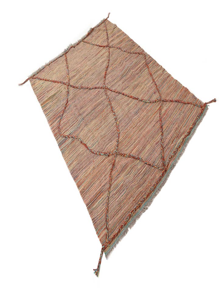 Detail image of  4' 11 x 6' 5  Hand Knotted Moroccan Wool Rug