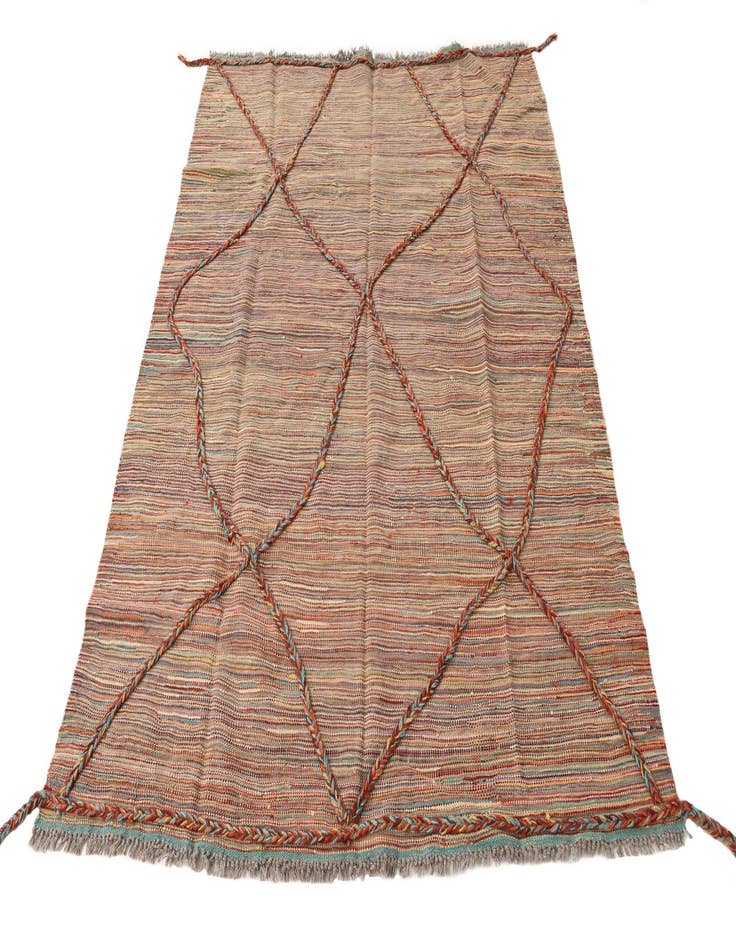 Detail image of  4' 11 x 6' 5  Hand Knotted Moroccan Wool Rug