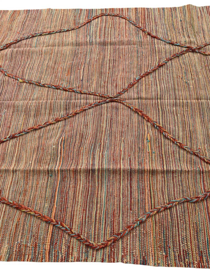 Detail image of  4' 11 x 6' 5  Hand Knotted Moroccan Wool Rug
