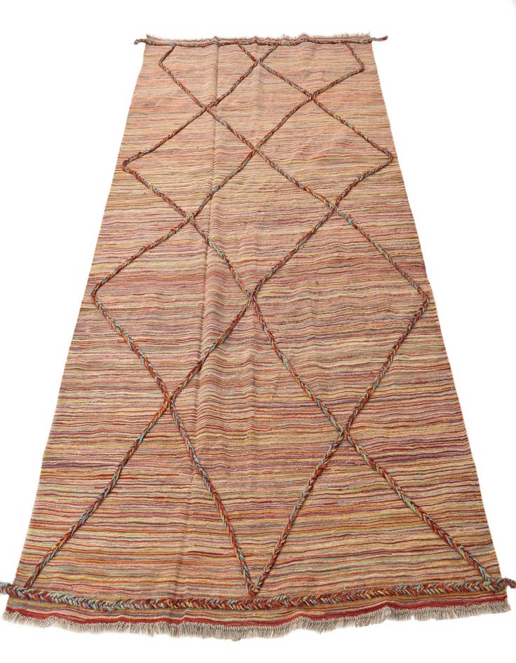 Detail image of  5' 8 x 7' 8  Hand Knotted Moroccan Wool Rug