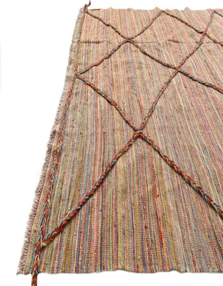 Detail image of  5' 7 x 7' 5  Hand Knotted Moroccan Wool Rug