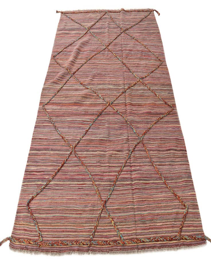 Detail image of  5' 10 x 8'  Hand Knotted Moroccan Wool Rug