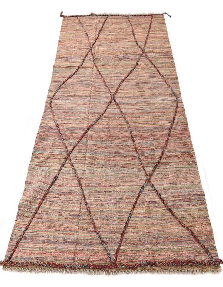 Detail image of  5' 6 x 7' 9  Hand Knotted Moroccan Wool Rug