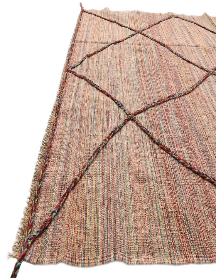 Detail image of  5' 6 x 7' 9  Hand Knotted Moroccan Wool Rug