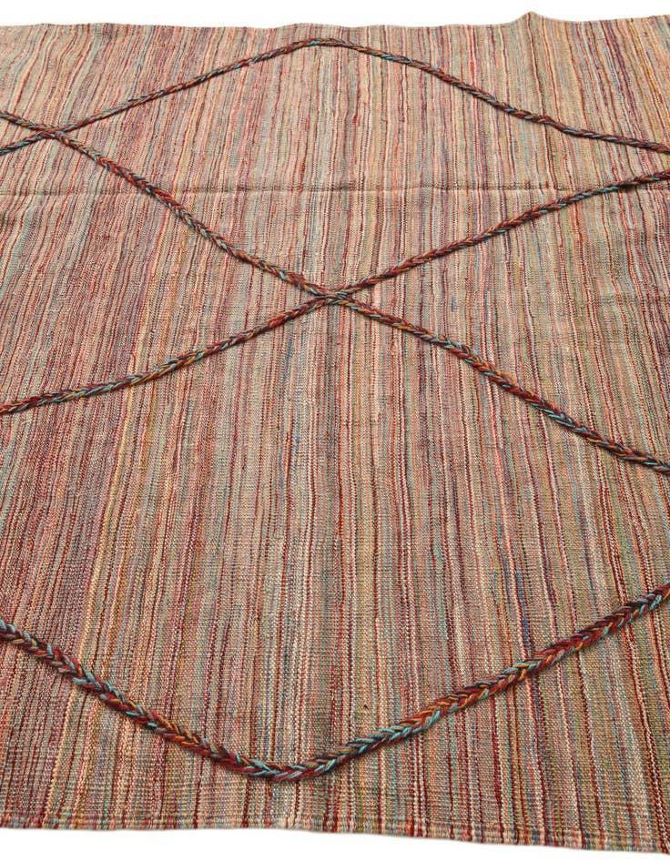 Detail image of  5' 6 x 7' 9  Hand Knotted Moroccan Wool Rug