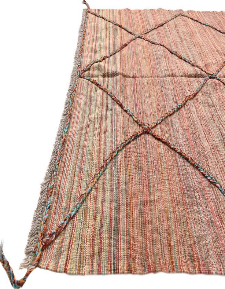 Detail image of  4' 10 x 6' 2  Hand Knotted Moroccan Wool Rug