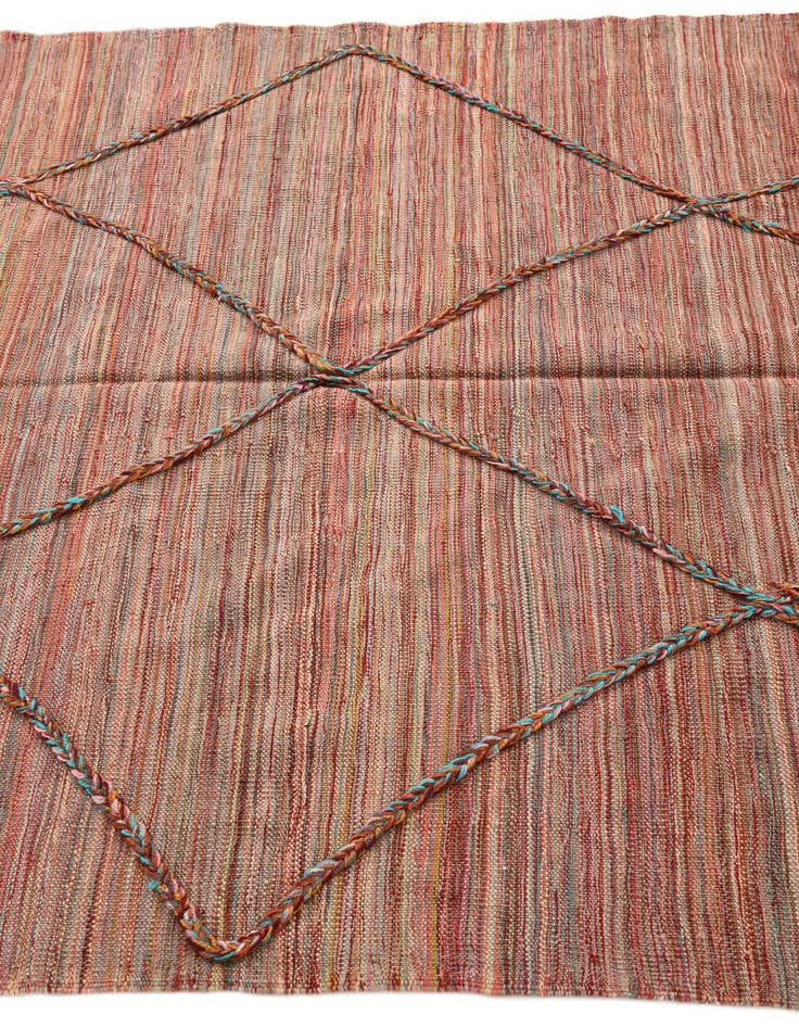 Detail image of  4' 10 x 6' 2  Hand Knotted Moroccan Wool Rug