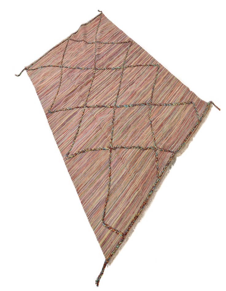 Detail image of  5' 3 x 7' 9  Hand Knotted Moroccan Wool Rug