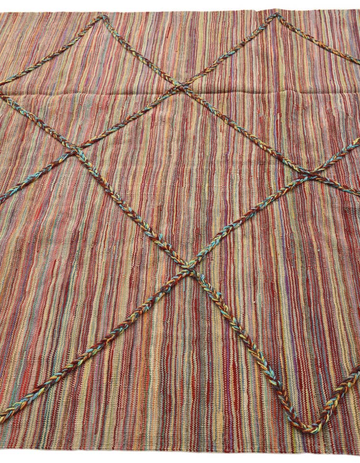 Detail image of  5' 3 x 7' 9  Hand Knotted Moroccan Wool Rug