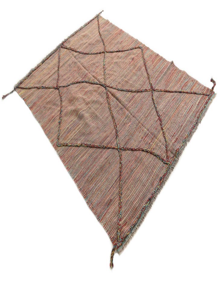 Detail image of  4' 10 x 6' 6  Hand Knotted Moroccan Wool Rug