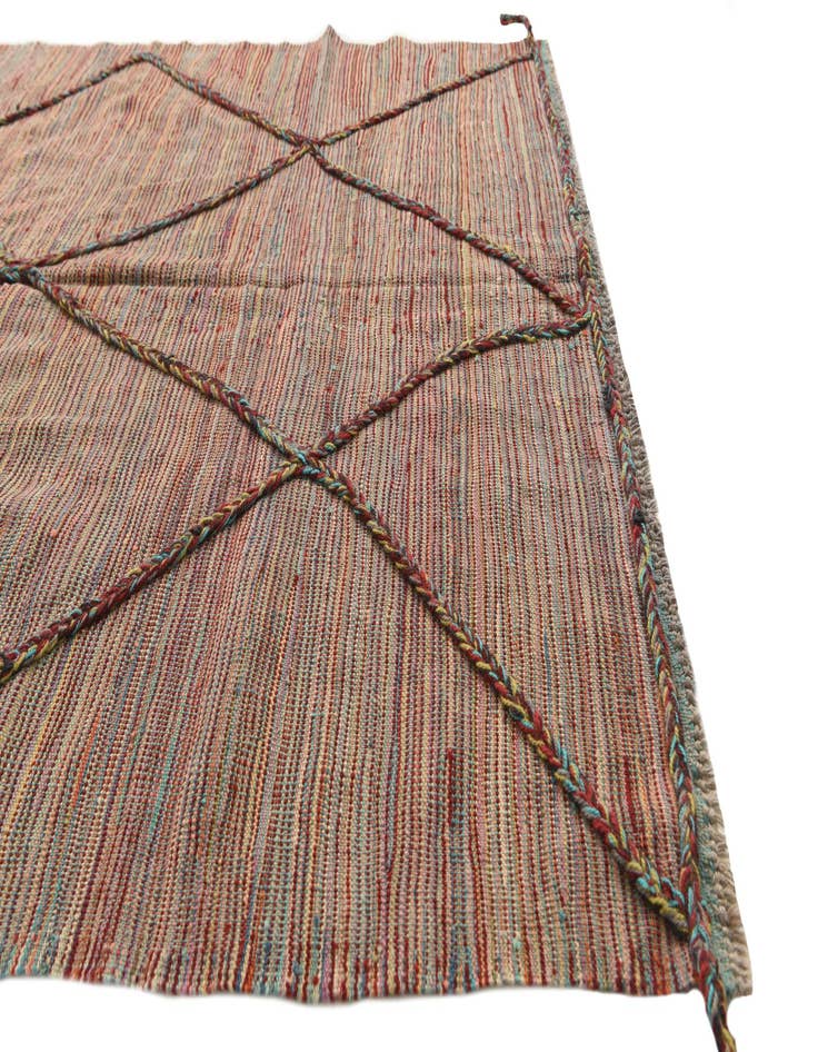 Detail image of  4' 10 x 6' 6  Hand Knotted Moroccan Wool Rug