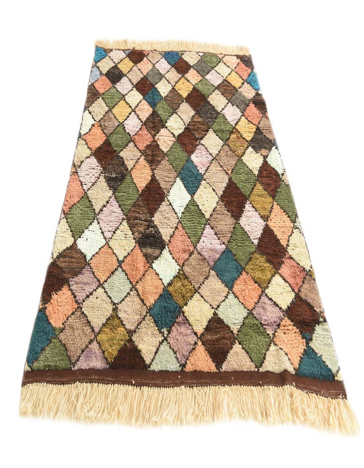 Detail image of  5' 8 x 8' 4  Hand Knotted Moroccan Wool Rug