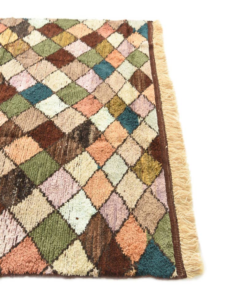 Detail image of  5' 8 x 8' 4  Hand Knotted Moroccan Wool Rug