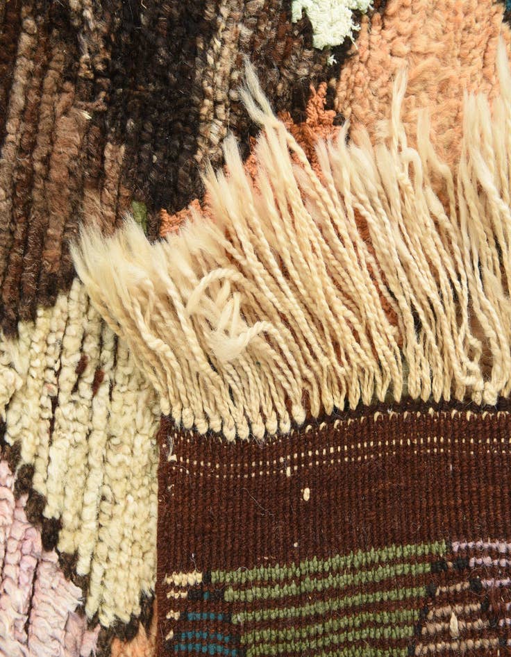 Detail image of  5' 8 x 8' 4  Hand Knotted Moroccan Wool Rug