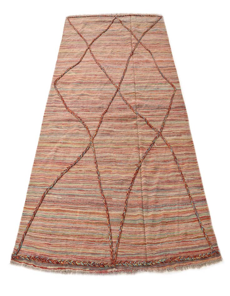 Detail image of  5' 7 x 7' 10  Hand Knotted Moroccan Wool Rug