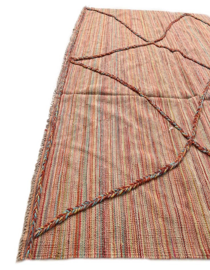 Detail image of  5' 7 x 7' 10  Hand Knotted Moroccan Wool Rug