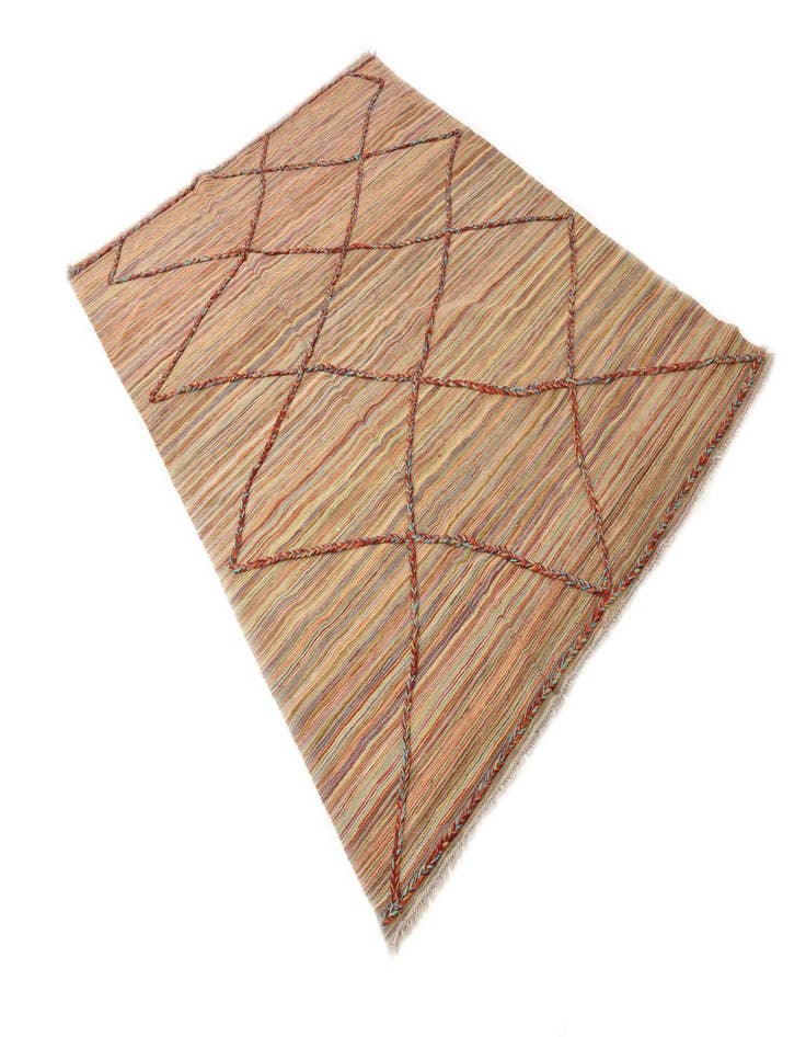 Detail image of  5' 9 x 7' 5  Hand Knotted Moroccan Wool Rug