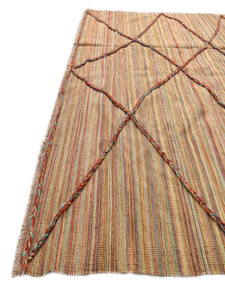 Detail image of  5' 9 x 7' 5  Hand Knotted Moroccan Wool Rug