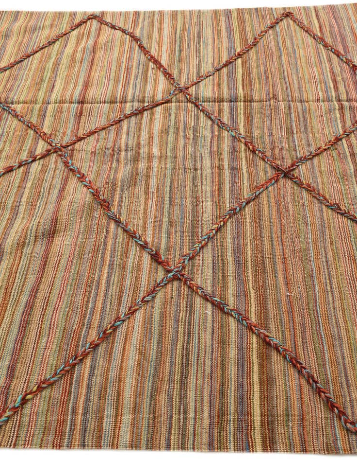 Detail image of  5' 9 x 7' 5  Hand Knotted Moroccan Wool Rug