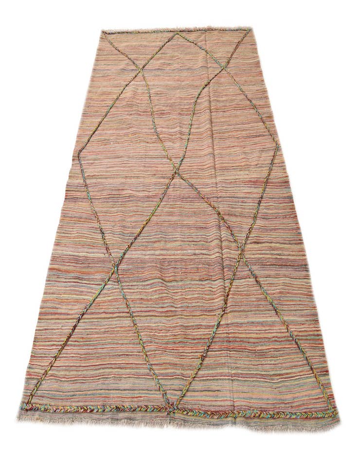 Detail image of  5' 9 x 7' 5  Hand Knotted Moroccan Wool Rug