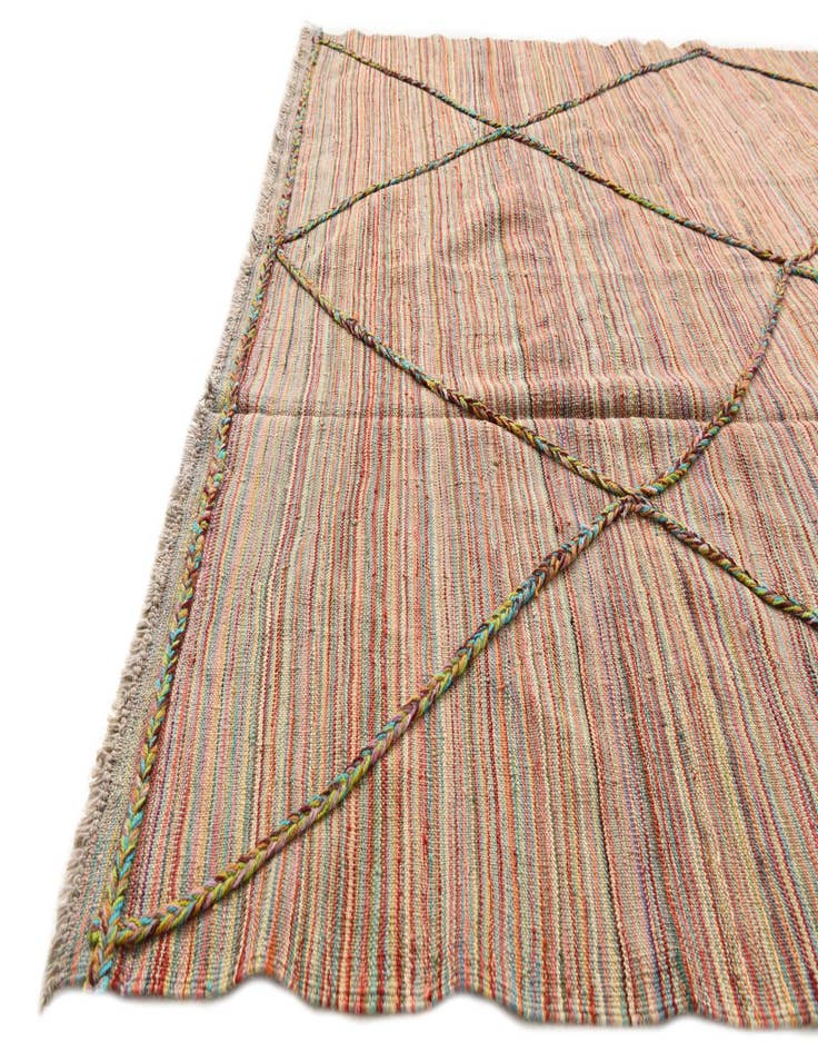 Detail image of  5' 9 x 7' 5  Hand Knotted Moroccan Wool Rug