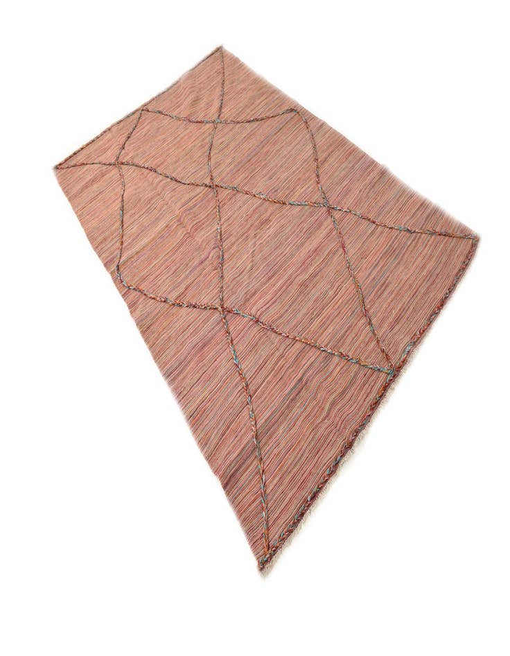 Detail image of  5' 3 x 8'  Hand Knotted Moroccan Wool Rug