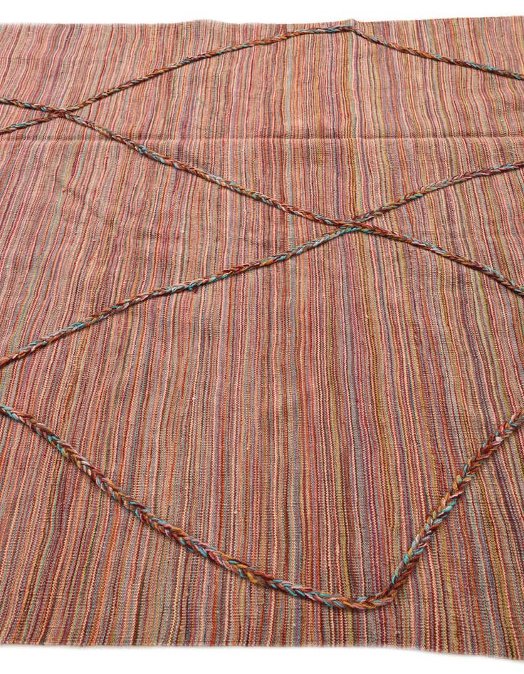 Detail image of  5' 3 x 8'  Hand Knotted Moroccan Wool Rug