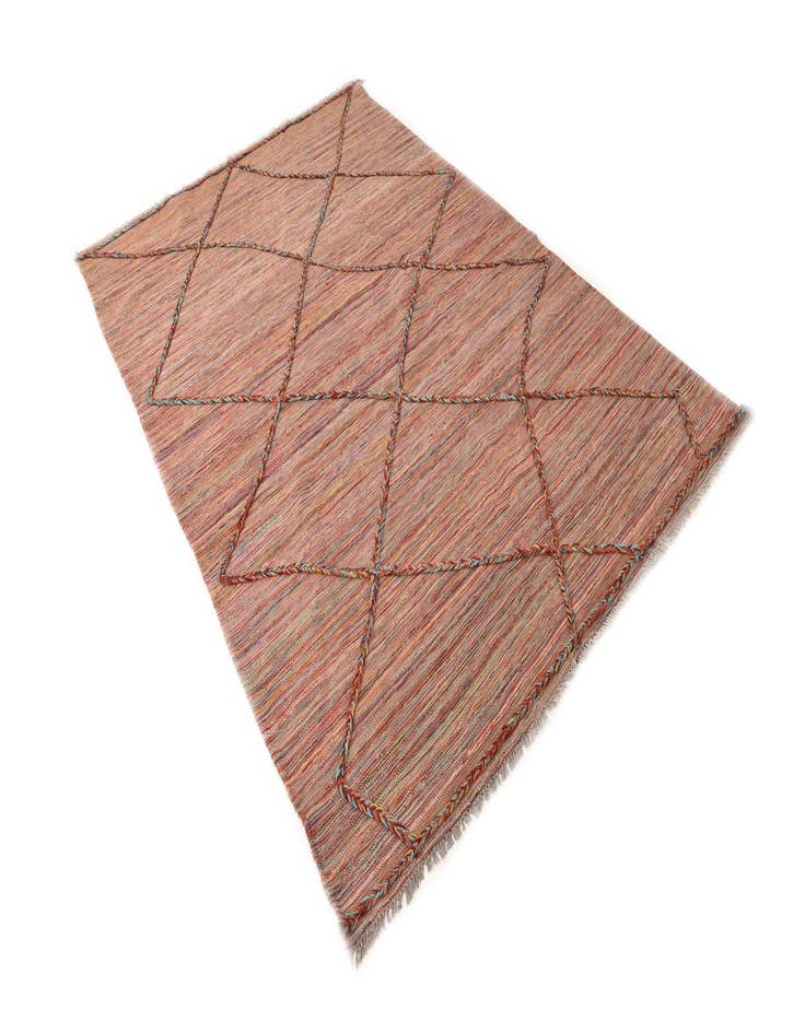 Detail image of  5' 3 x 8'  Hand Knotted Moroccan Wool Rug