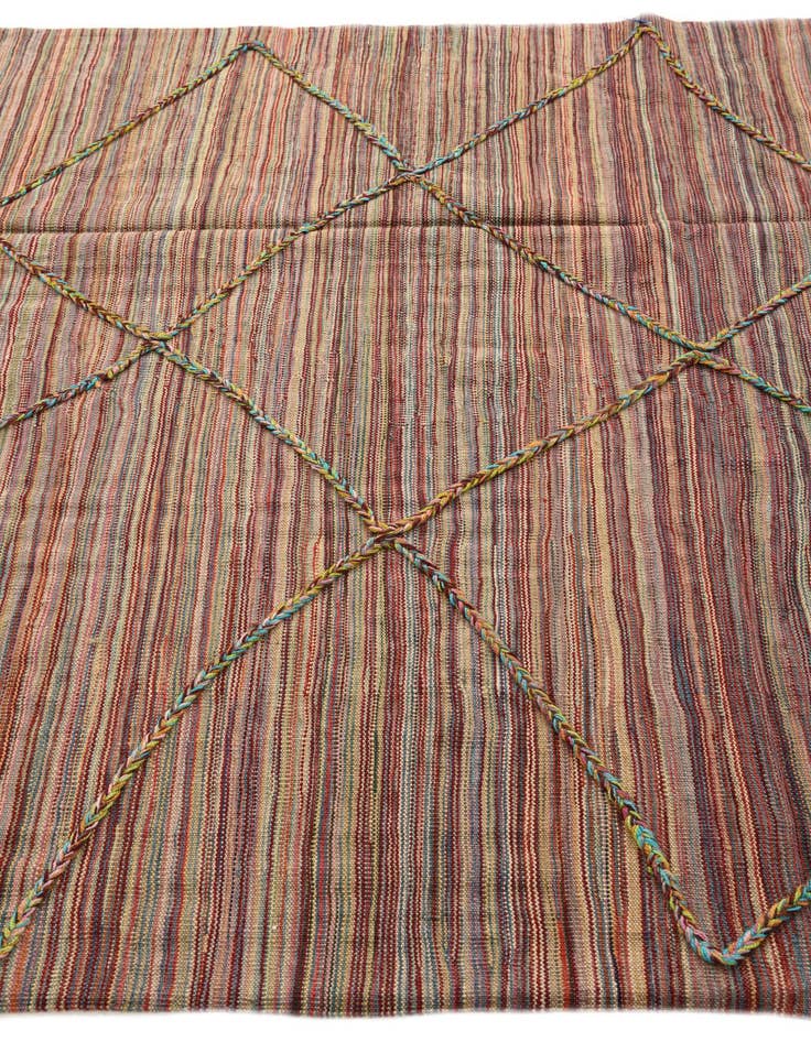 Detail image of  5' 4 x 7' 11  Hand Knotted Moroccan Wool Rug