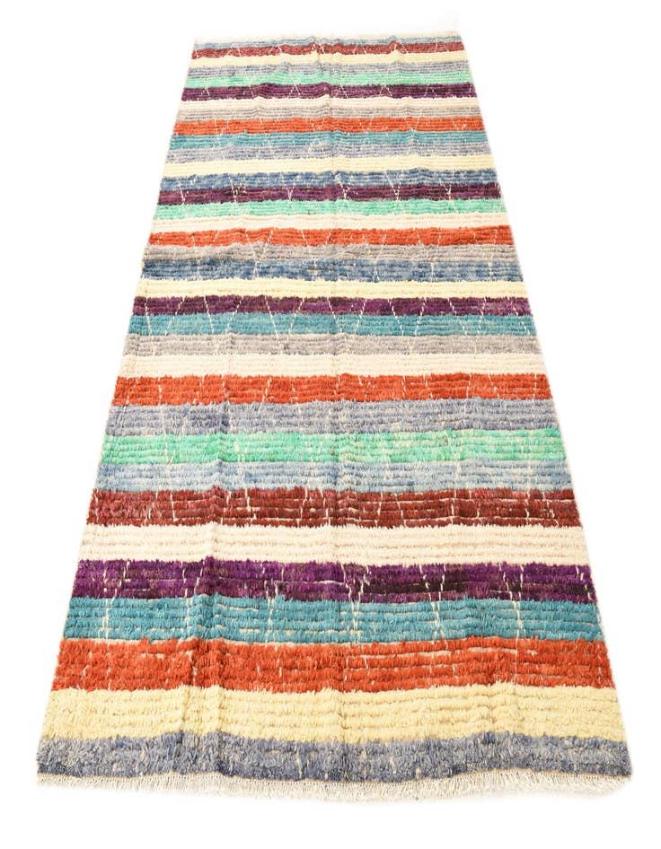 Detail image of  5' 7 x 8' 2  Hand Knotted Moroccan Wool Rug